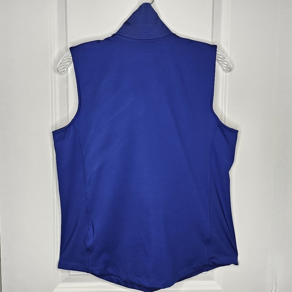 Lands' End Womens Medium Cobalt Blue High Impact Collared Sleeveless Polo Tank - Picture 8 of 14